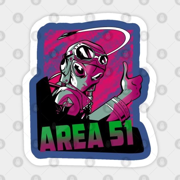 Area 51 Sticker by Elijah101